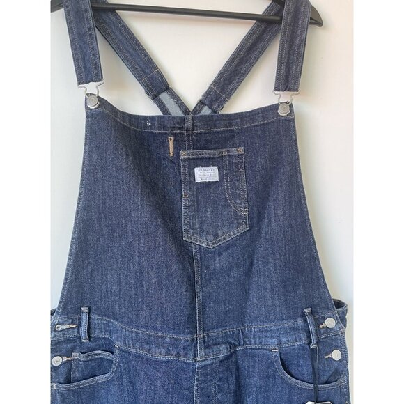 Levi’s Premium Denim Overalls Women’s 24W NWT Dark Wash Relaxed Fit Workwear Jum - Picture 3 of 7